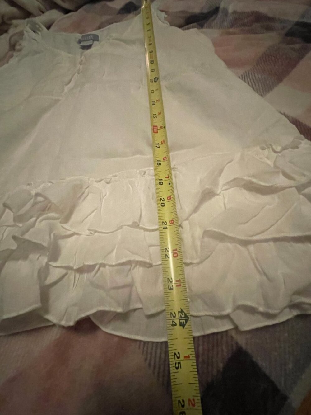 Beautiful White Delia's All Cotton Frilly Summer Baby Doll Style Top!! Women's L - Picture 11 of 16